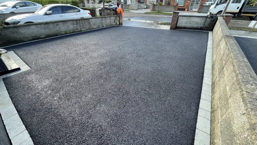 Stylish SMA Tarmac Driveway with Paving Border Installed in Clondalkin