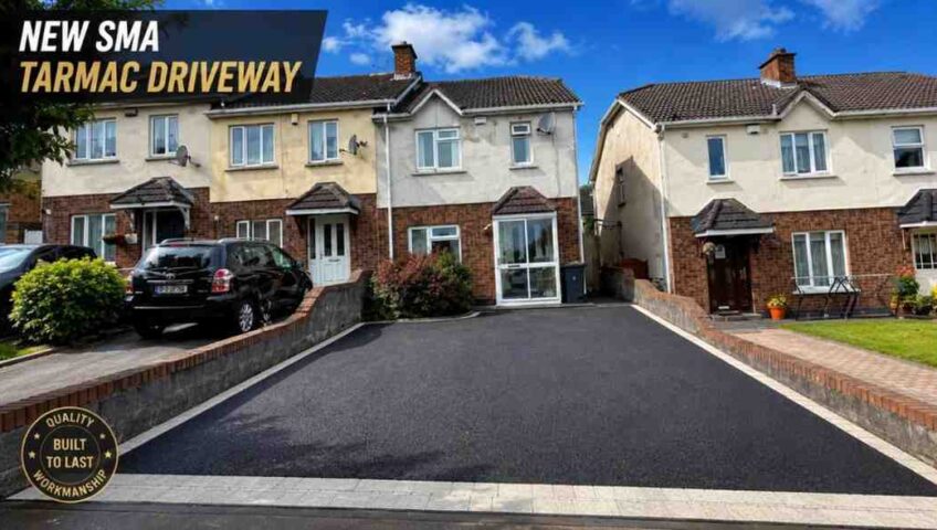 **New SMA tarmac driveway completed at a residential property in Clondalkin, County Dublin, featuring a smooth low-maintenance finish and improved kerb appeal.**