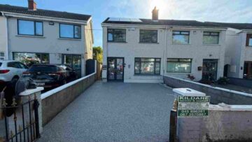 Newly completed resin driveway in Baldoyle, Co. Dublin, with a smooth, modern finish by Kildare Tarmac & Asphalt.